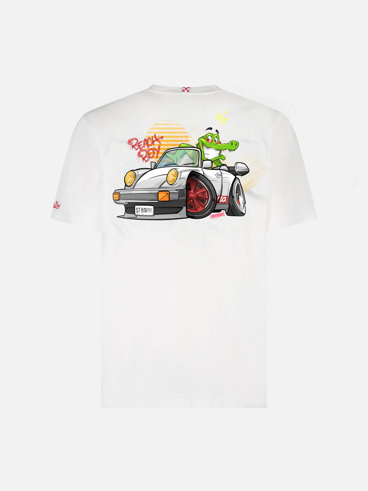 Boy cotton t-shirt with cryptopuppets crocodile print | CRYPTOPUPPETS SPECIAL EDITION - MC2 Saint Barth