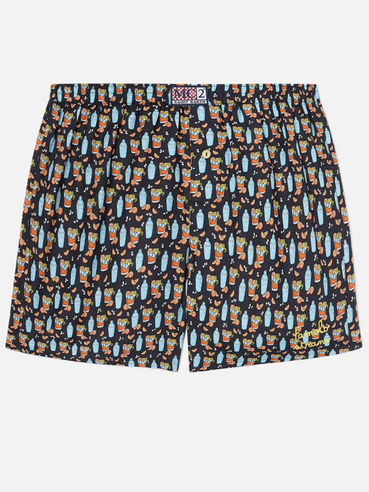Boxershorts aus Baumwolle von Adam mit Cocktail-Print 