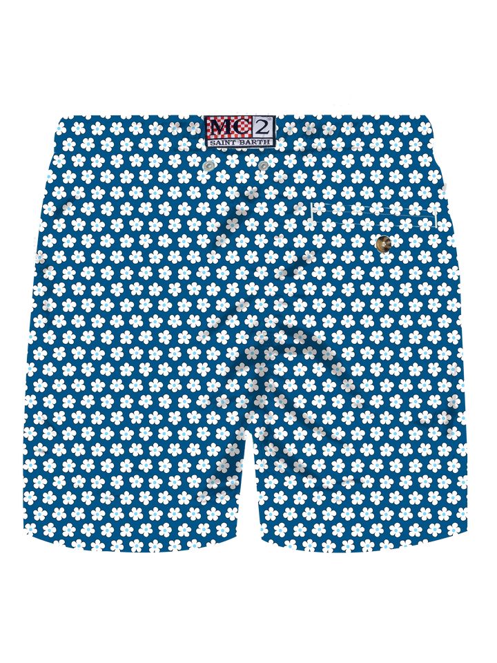 Comfort Light stretch swim shorts with tie print - MC2 Saint Barth