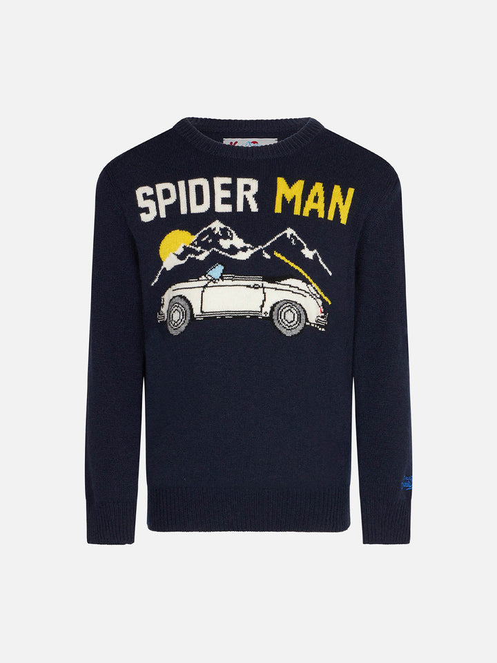 Boy crewneck sweater with car print - MC2 Saint Barth