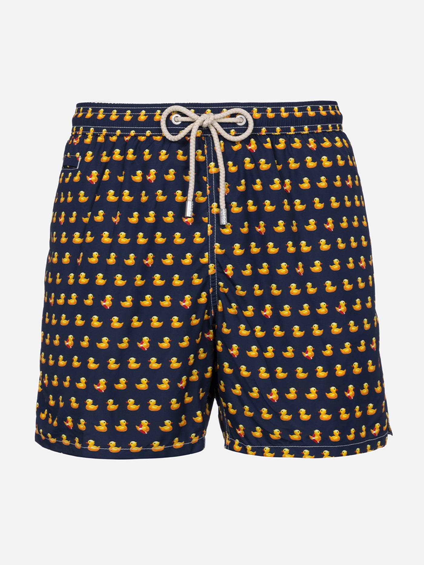 Man lightweight fabric swim-shorts Lighting Micro Fantasy with ducky print - MC2 Saint Barth
