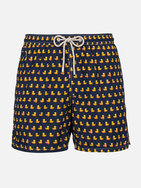 Man lightweight fabric swim-shorts Lighting Micro Fantasy with ducky print - MC2 Saint Barth