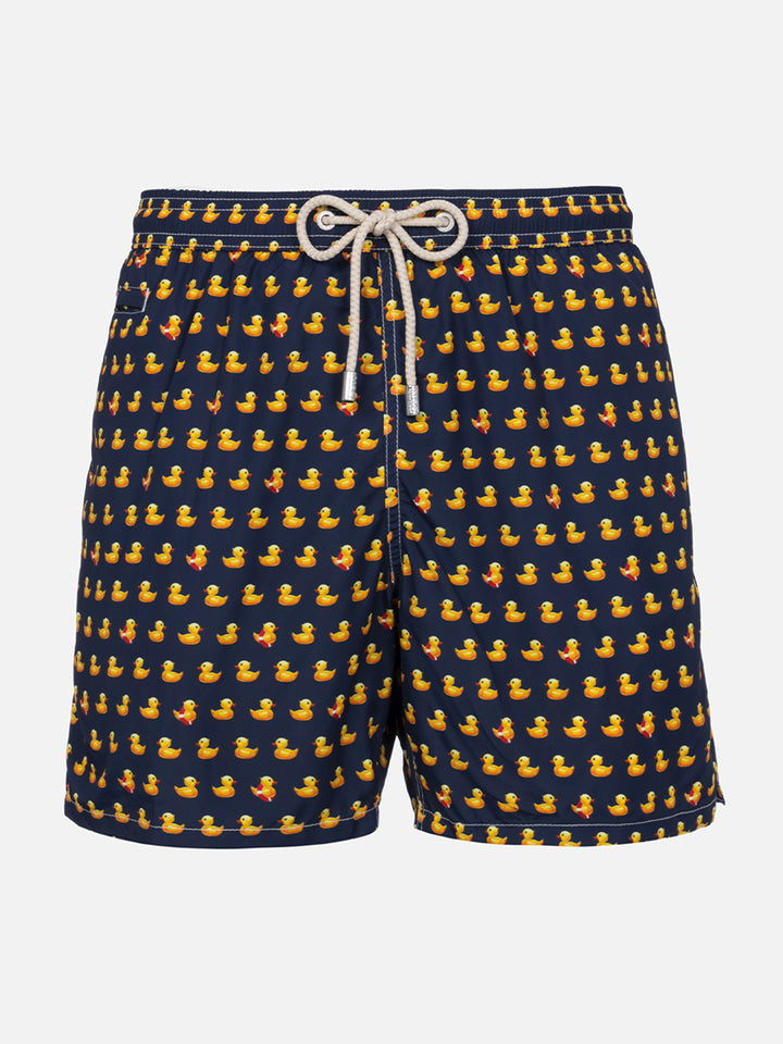 Man lightweight fabric swim-shorts Lighting Micro Fantasy with ducky print - MC2 Saint Barth
