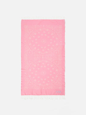 Foutas cotton beach towel with bandanna jacquard - MC2 Saint Barth