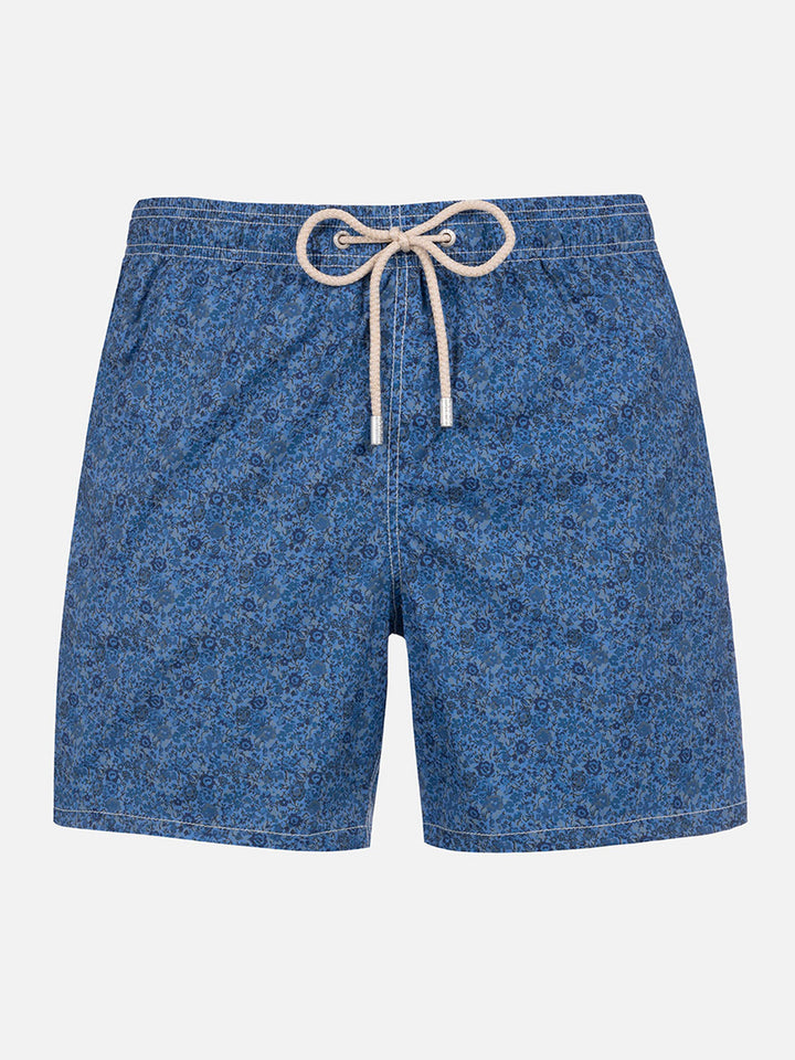 Man mid-length Gustavia swim-shorts with Emma & Georgina print | MADE WITH LIBERTY FABRIC - MC2 Saint Barth