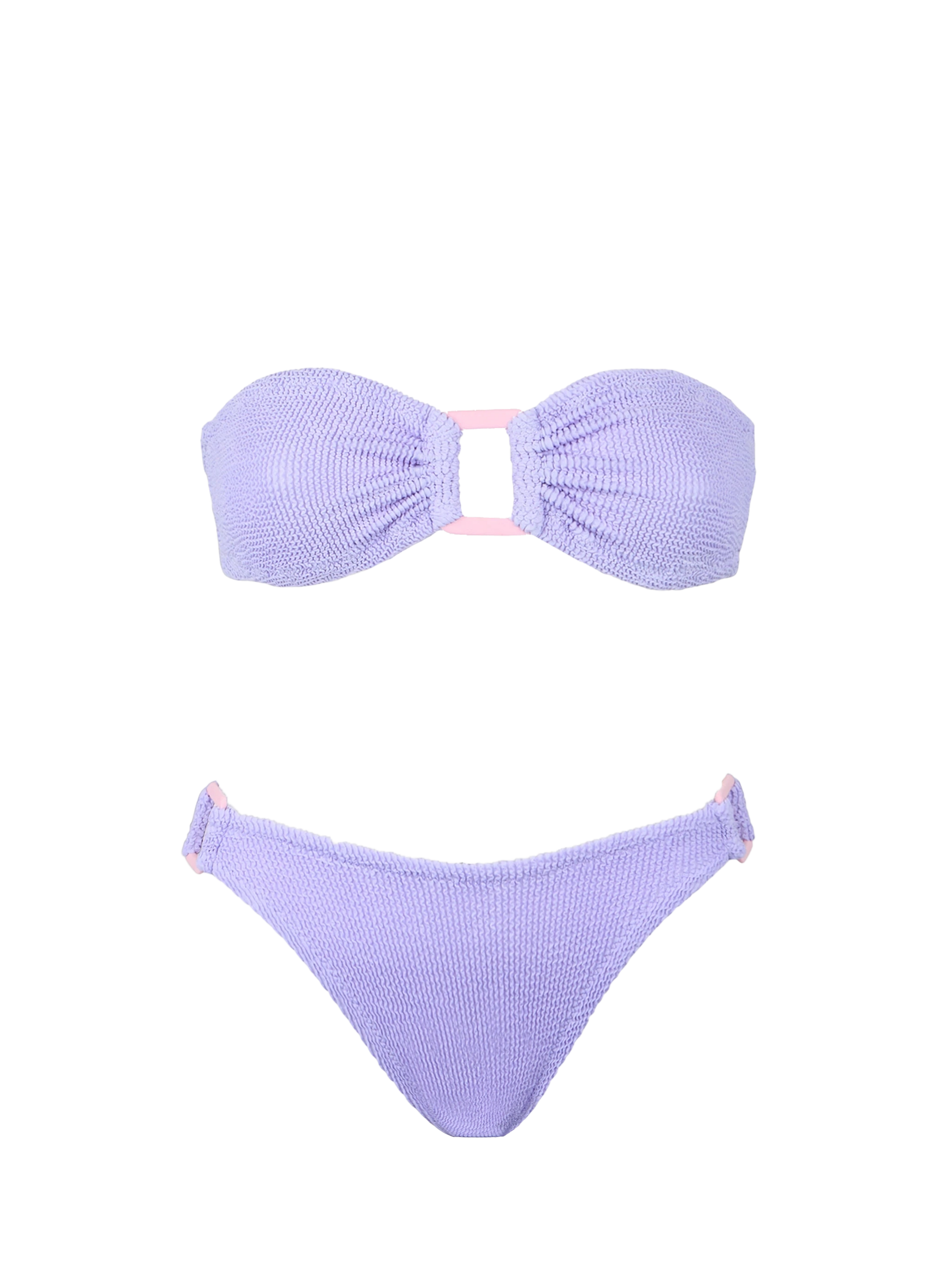 Woman crinkle pastel bandeau bikini - MC2 Saint Barth
