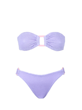 Woman crinkle pastel bandeau bikini - MC2 Saint Barth