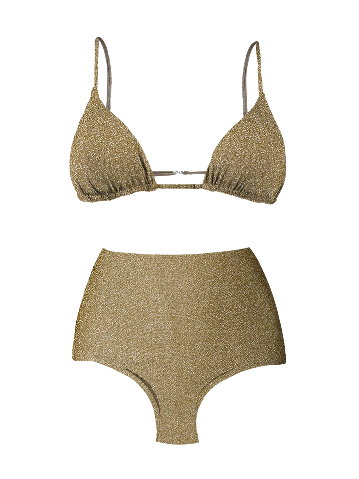 Triangle bikini golden lurex - MC2 Saint Barth