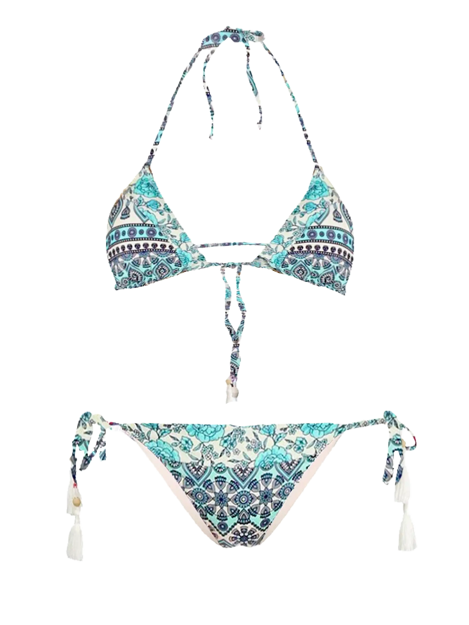 Gipsy print triangle bikini - MC2 Saint Barth