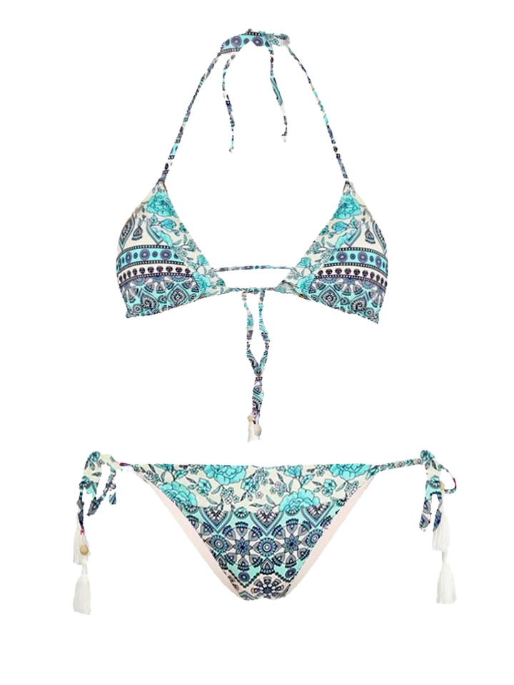 Gipsy print triangle bikini - MC2 Saint Barth