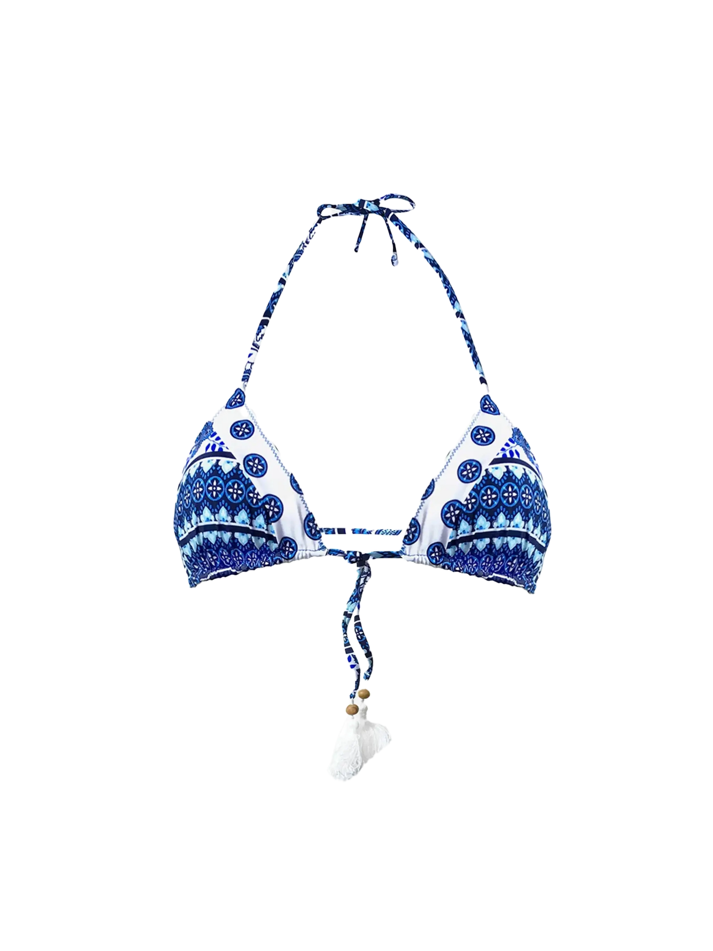 Gipsy print triangle with tassels - MC2 Saint Barth