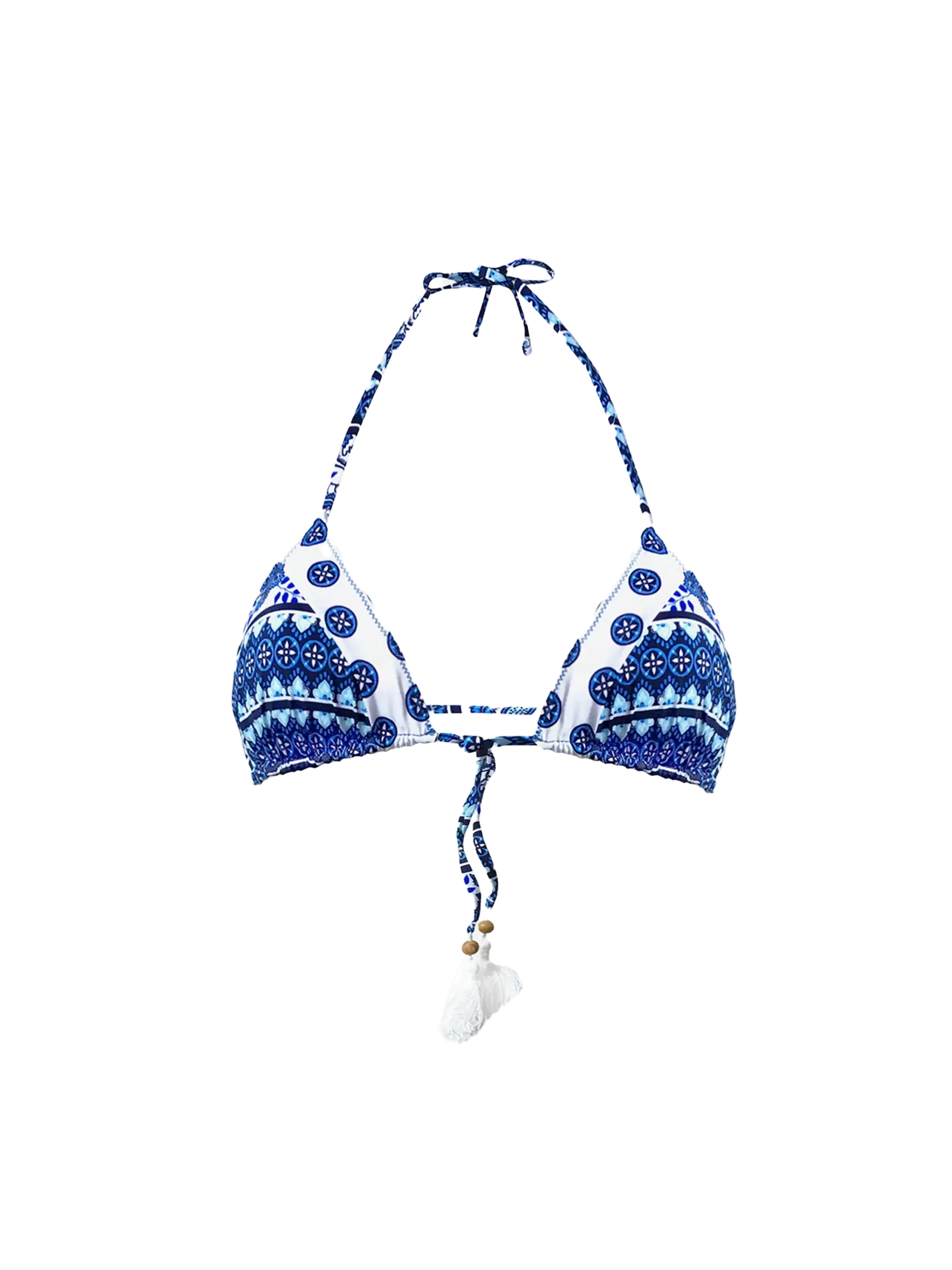 Gipsy print triangle with tassels - MC2 Saint Barth