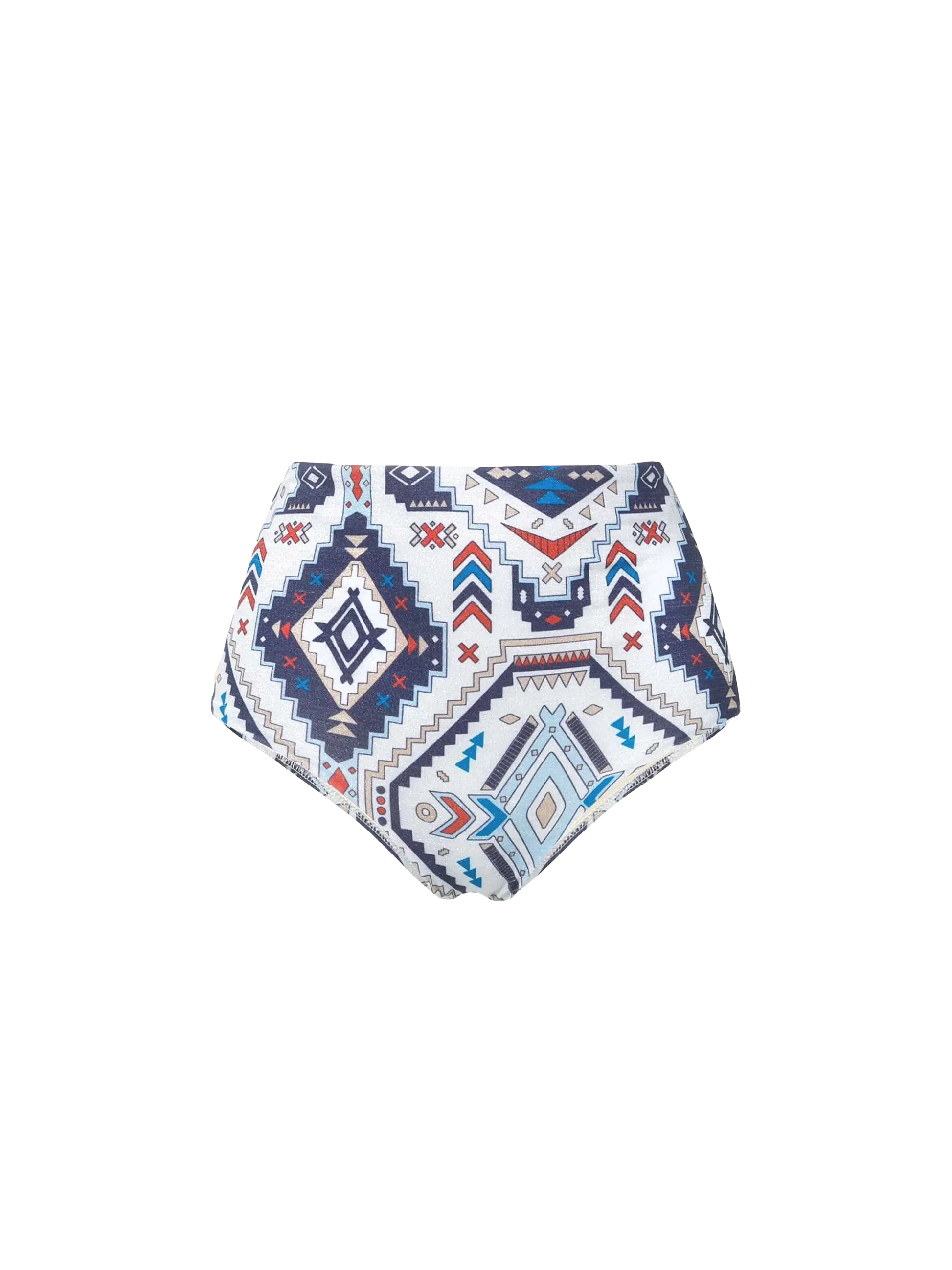 Woman high waist swim briefs with ethnic print - MC2 Saint Barth