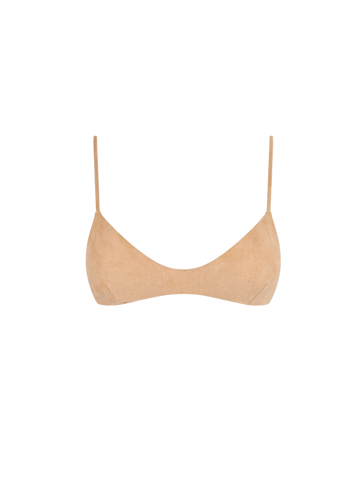 Beige bralette suede effect - MC2 Saint Barth