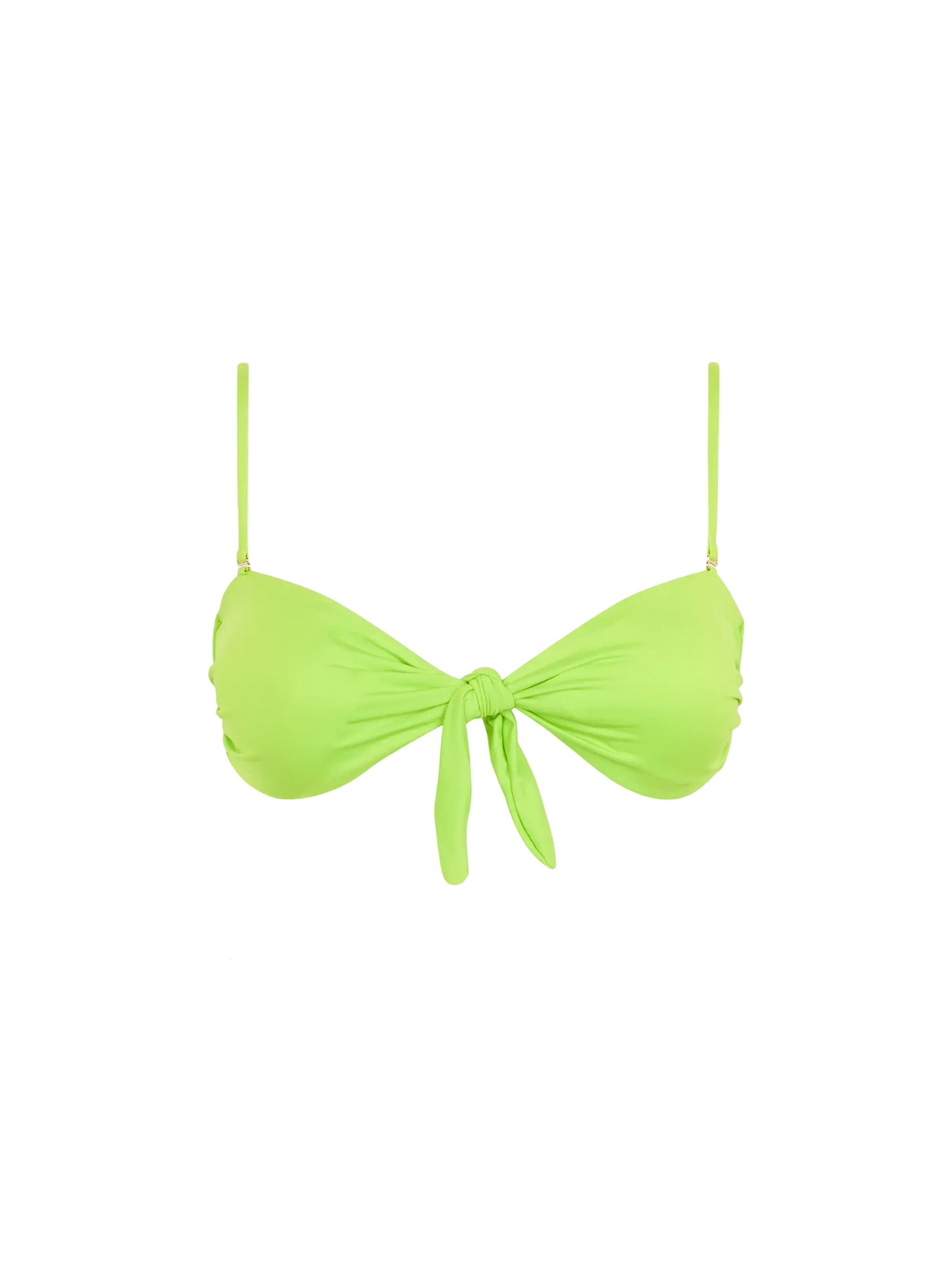 Front knot acid green bandeau top - MC2 Saint Barth