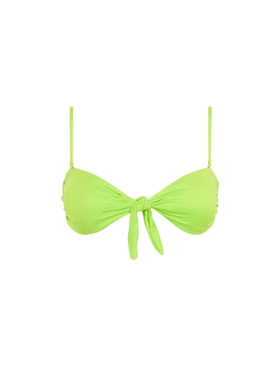 Front knot acid green bandeau top - MC2 Saint Barth