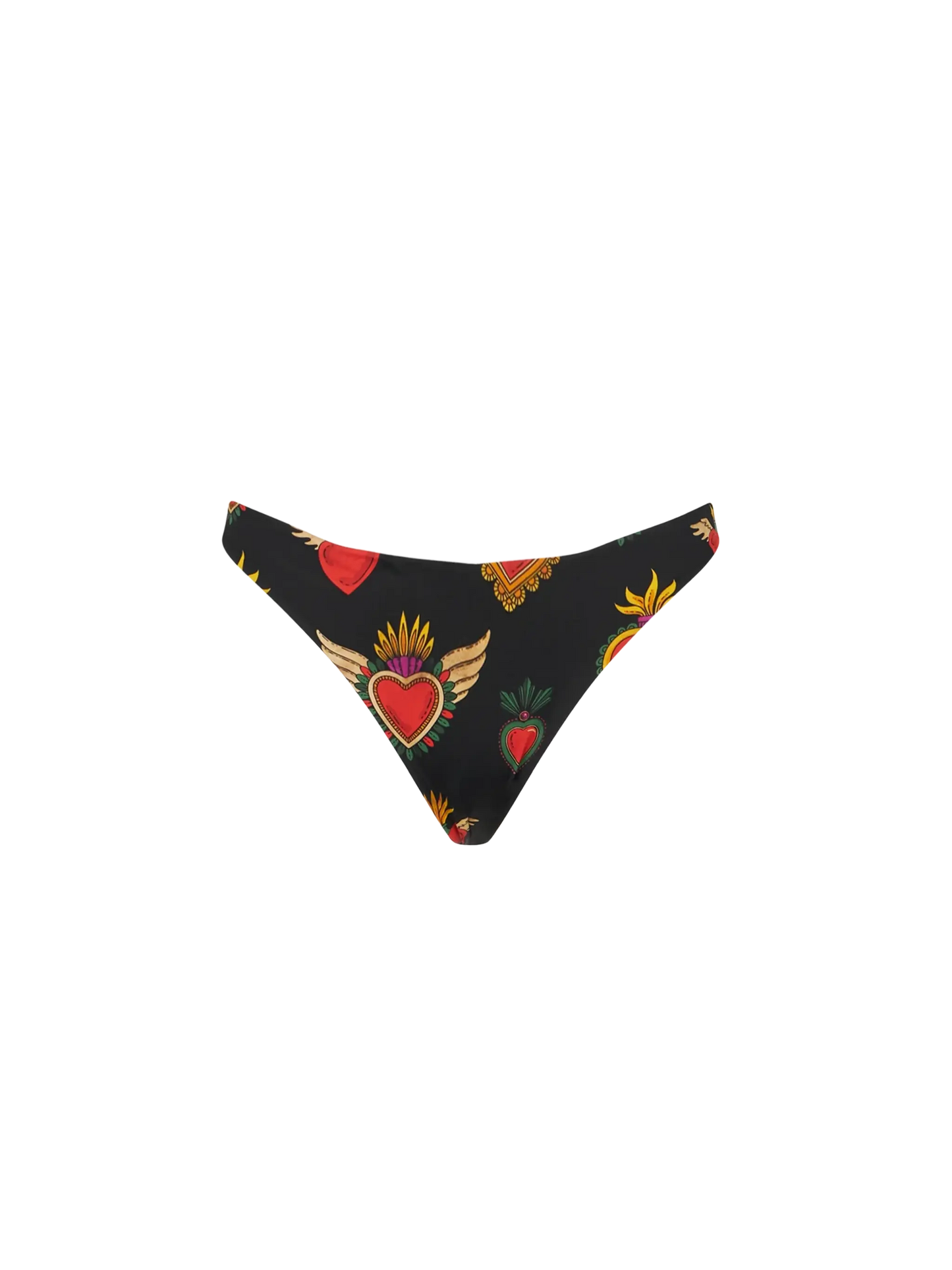Woman cheeky swim briefs with heart print - MC2 Saint Barth