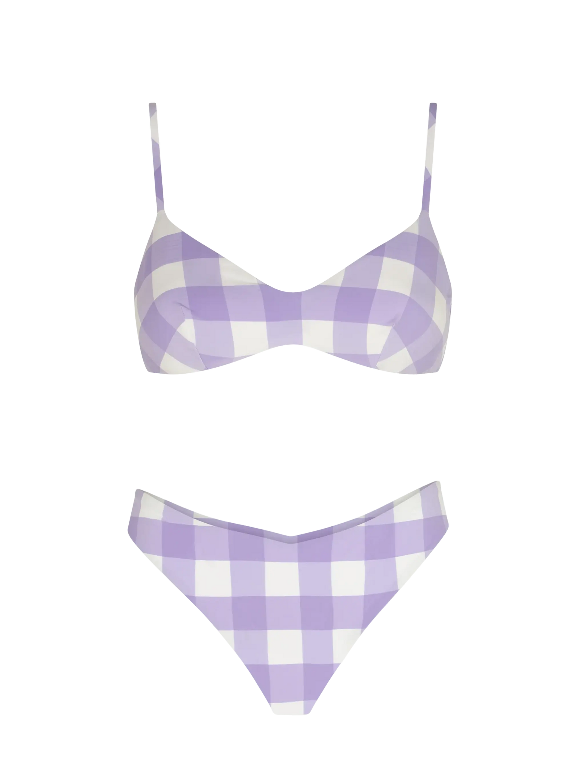 Woman triangle bikini with gingham print - MC2 Saint Barth