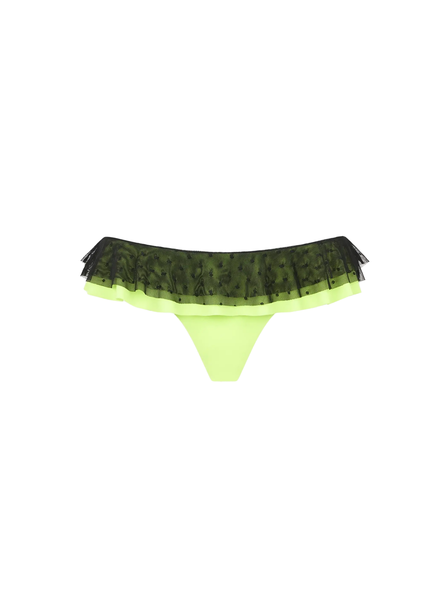 Ruffled cheeky swim briefs with tulle - MC2 Saint Barth