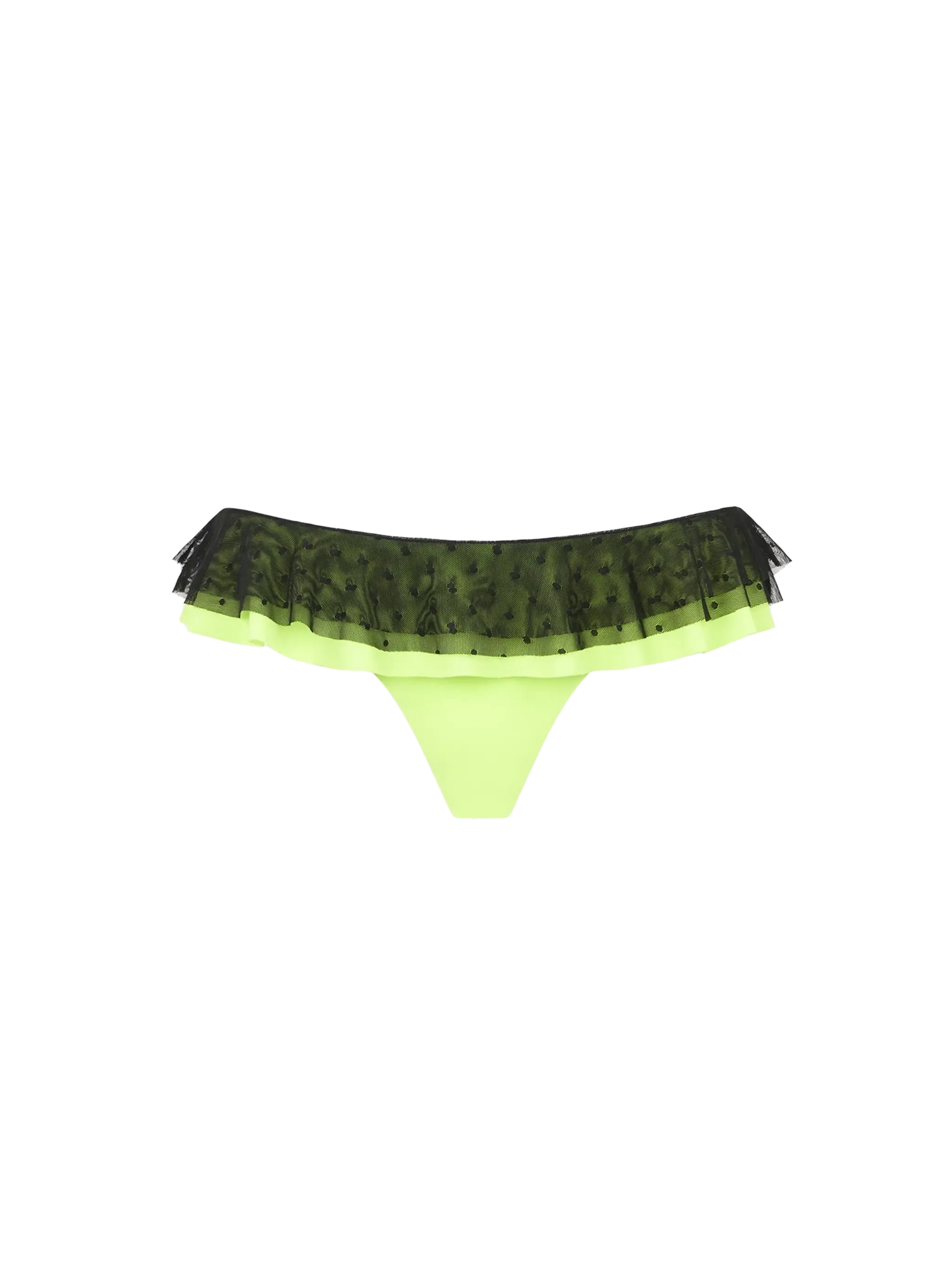 Ruffled cheeky swim briefs with tulle - MC2 Saint Barth