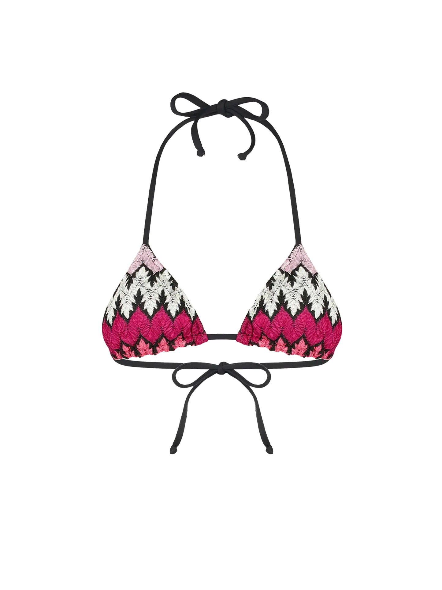 Chevron fuchsia knitted triangle top - MC2 Saint Barth