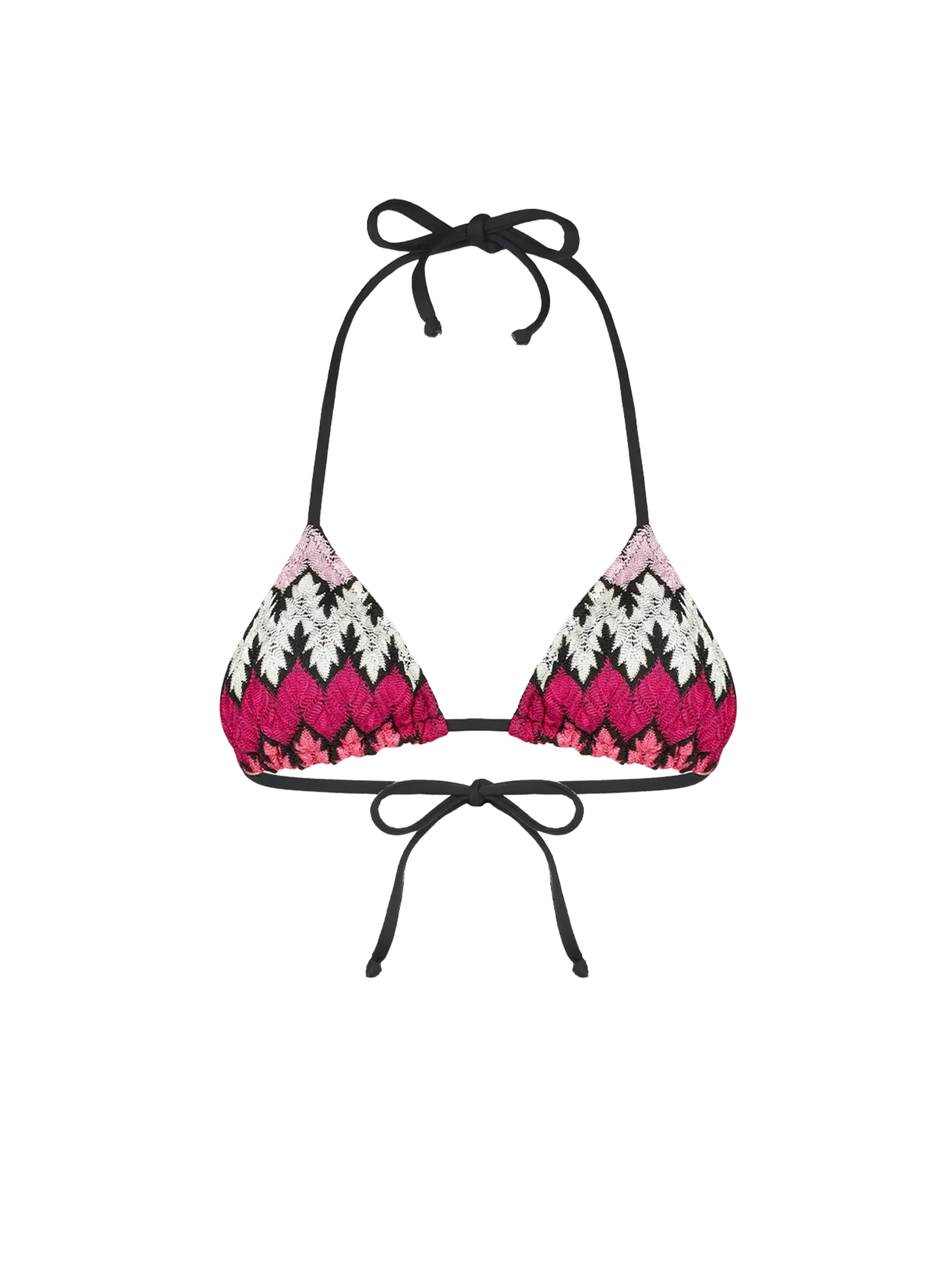 Chevron fuchsia knitted triangle top - MC2 Saint Barth
