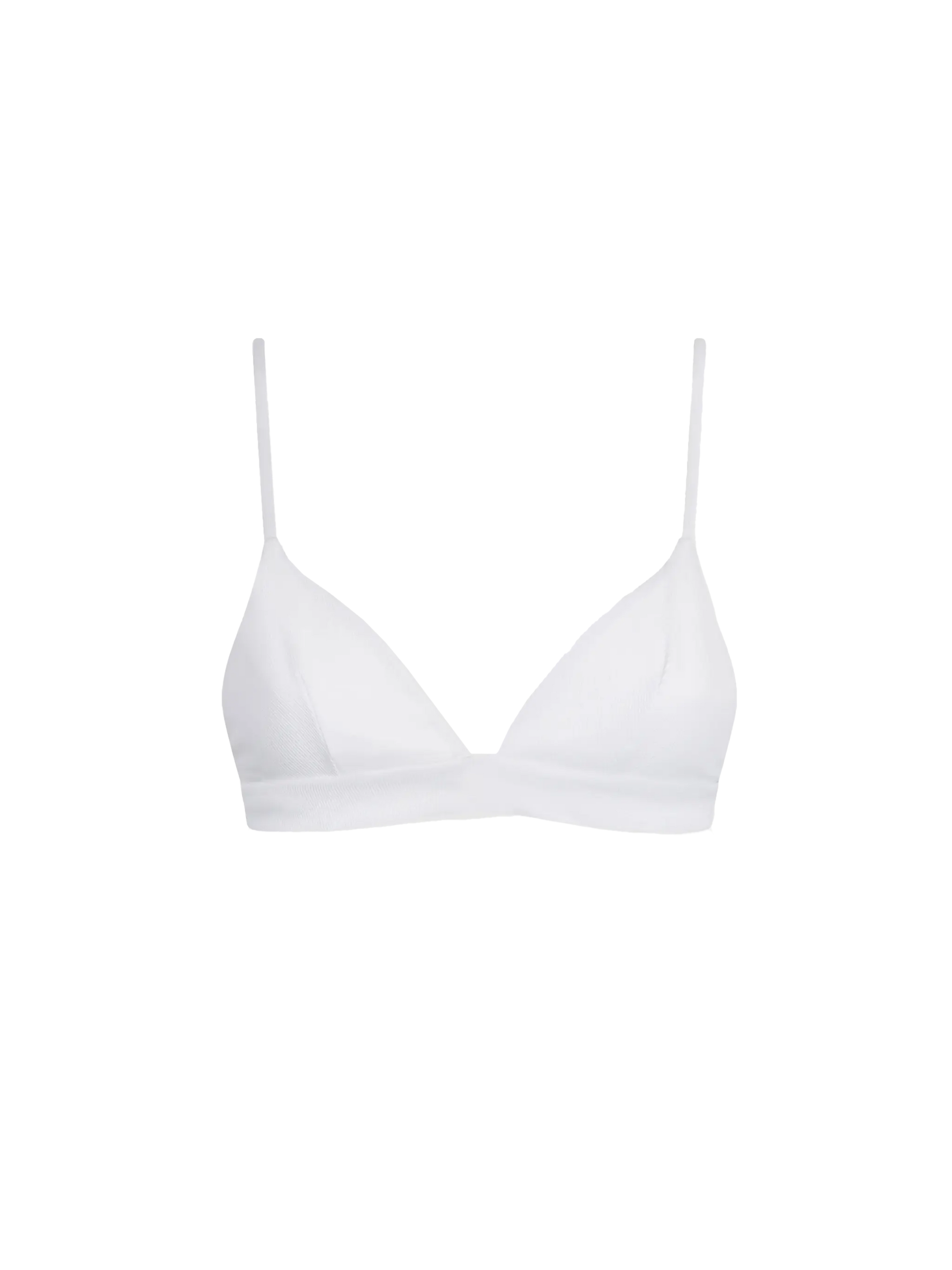 White ribbed triangle top - MC2 Saint Barth