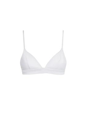 White ribbed triangle top - MC2 Saint Barth