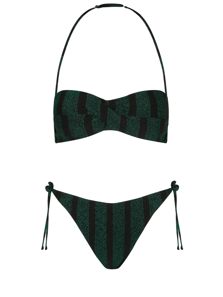 Woman lurex striped balconette bikini - MC2 Saint Barth