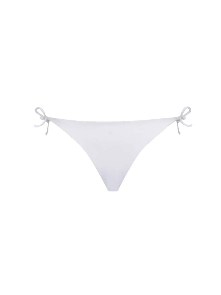 Woman white ribbed cheeky swim briefs - MC2 Saint Barth