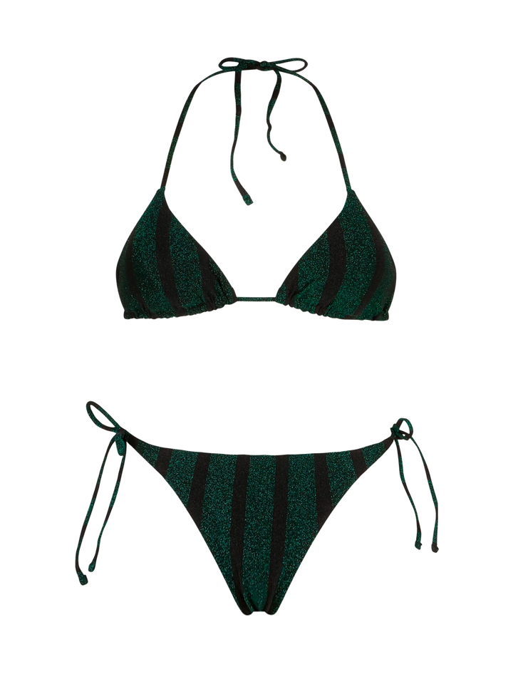 Woman lurex striped triangle bikini - MC2 Saint Barth
