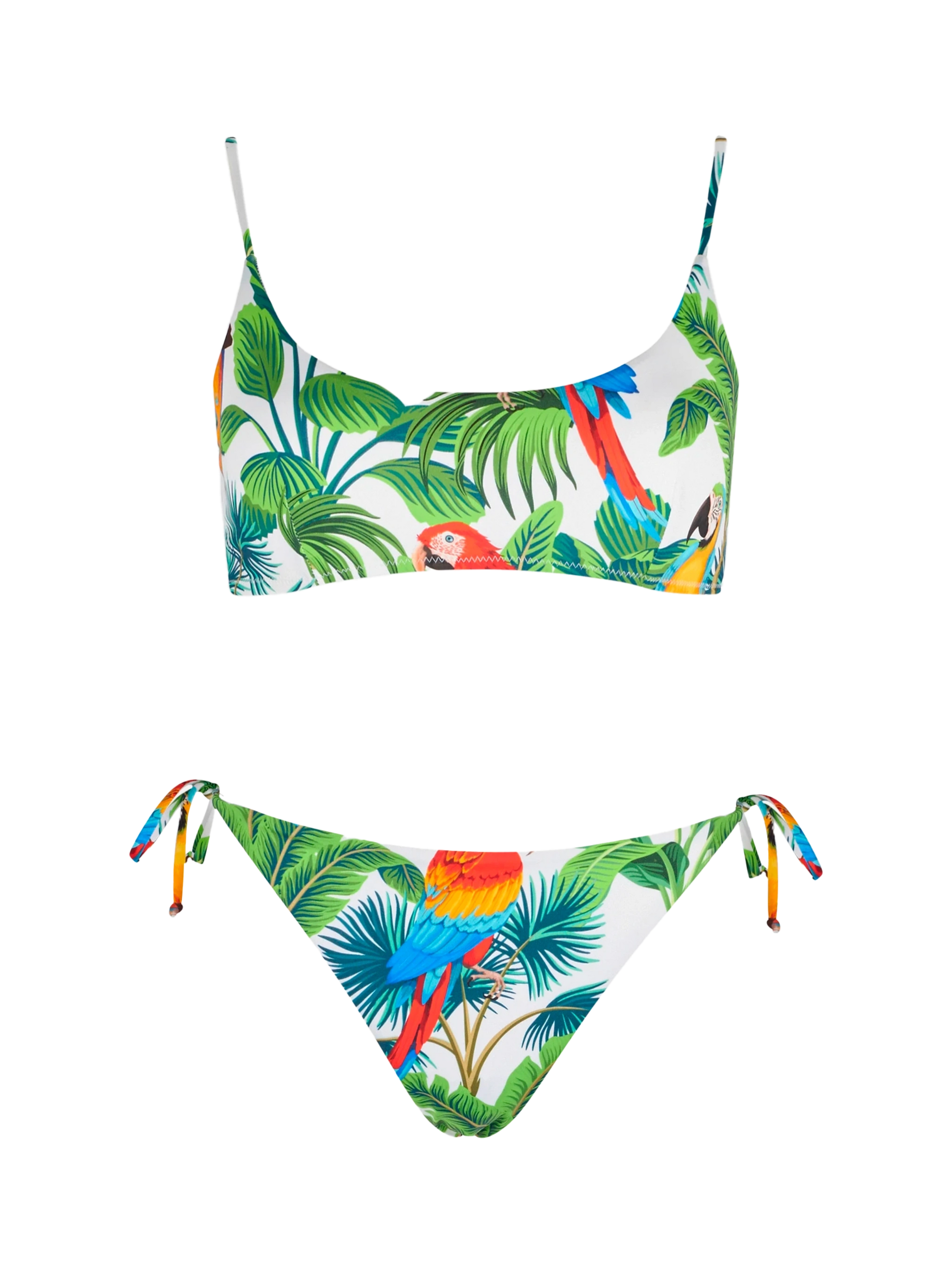 Bralette bikini with parrot print - MC2 Saint Barth