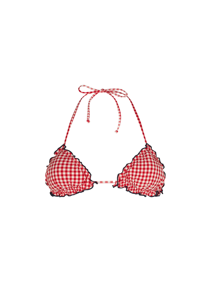 Woman triangle top swimsuit with gingham print - MC2 Saint Barth