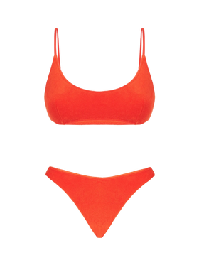 Woman orange terry bralette bikini - MC2 Saint Barth