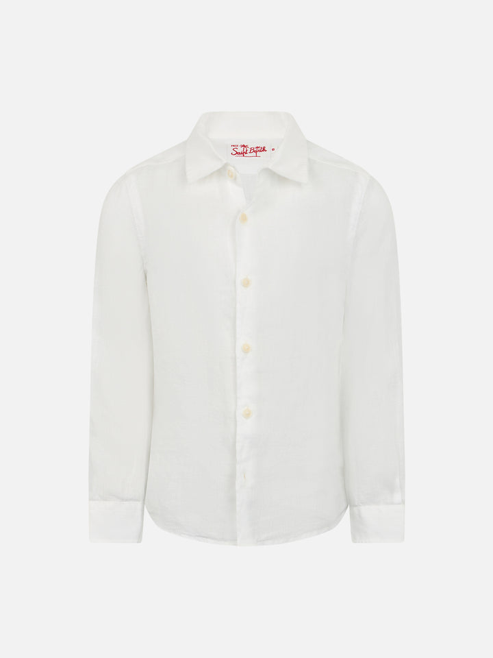 Agnes white linen shirt - MC2 Saint Barth