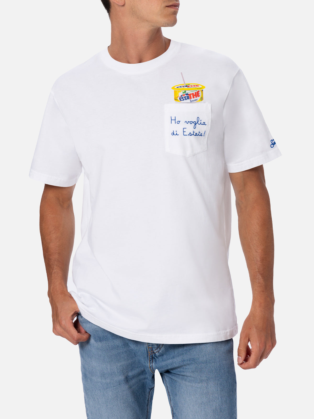 Herren-Baumwoll-T-Shirt Austin mit Estathé-Stickerei | ESTATHE' SONDERAUSGABE
