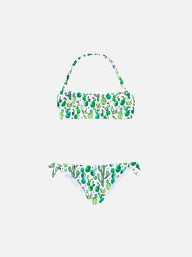 Prickly plant print girl bikini - MC2 Saint Barth