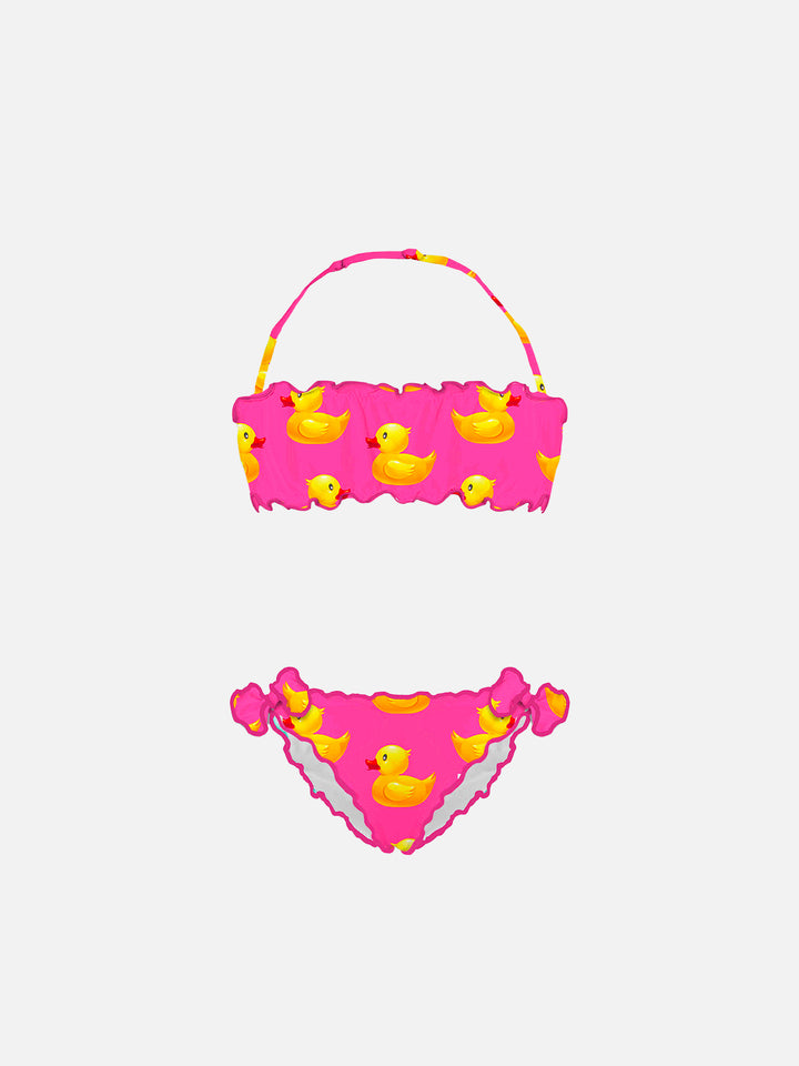 Girl bandeau bikini with ducky print - MC2 Saint Barth