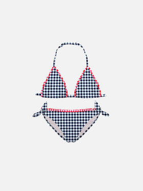 Girl gingham bikini with embroidery - MC2 Saint Barth