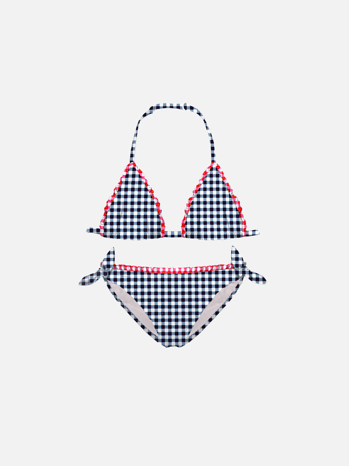 Girl gingham bikini with embroidery - MC2 Saint Barth