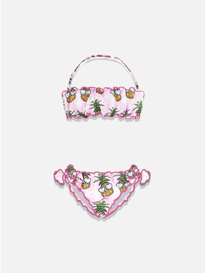 Girl bandeau bikini with pineapple print - MC2 Saint Barth
