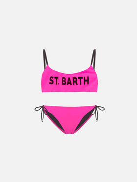 St. Barth front graphic girl's bralette bikini - MC2 Saint Barth