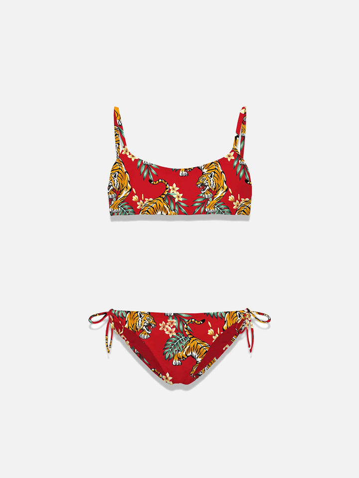 Girl bralette bikini with tiger print - MC2 Saint Barth