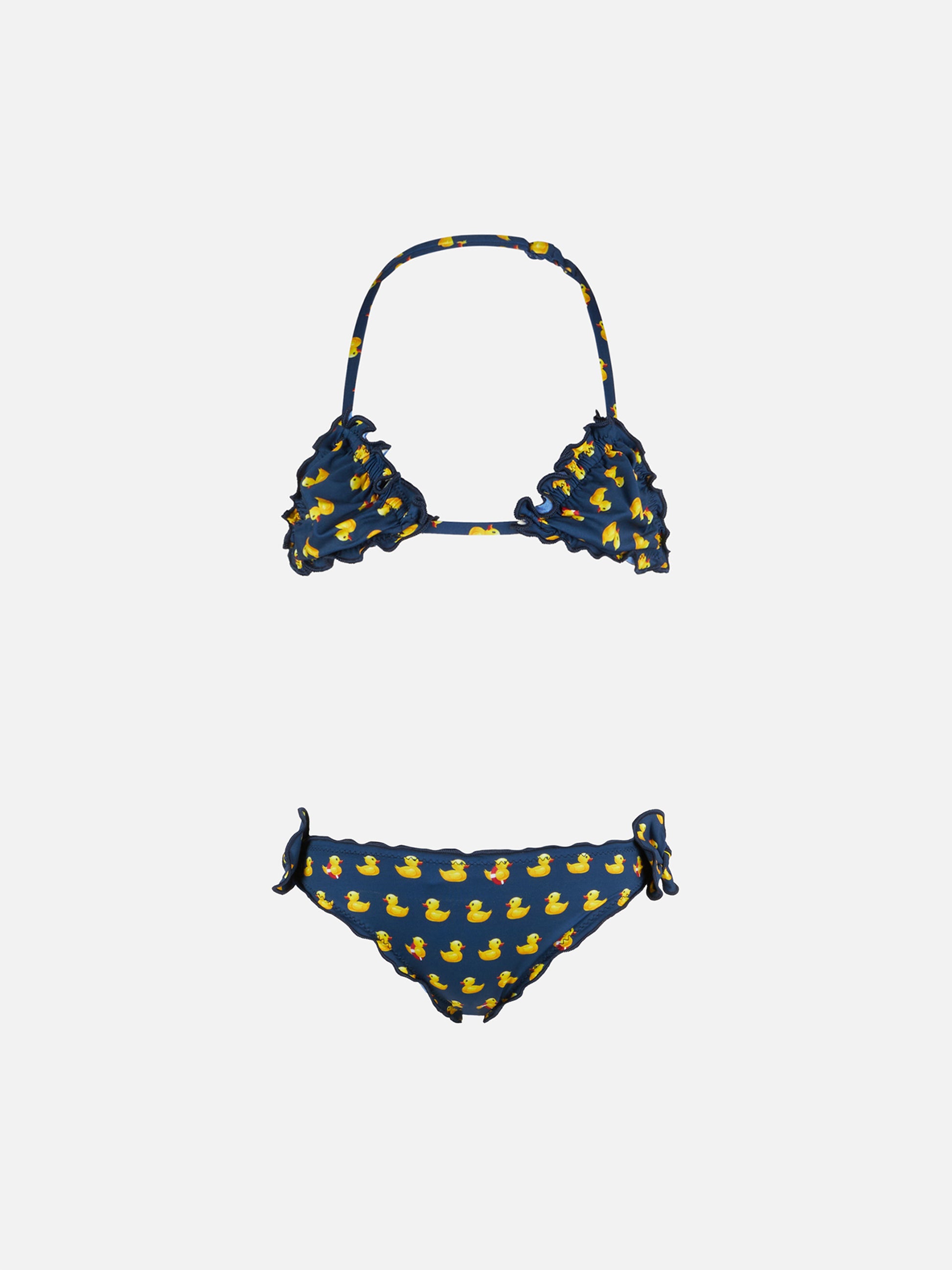 Girl triangle bikini with ducky print - MC2 Saint Barth