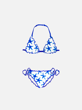 Girl triangle bikini with starfish print - MC2 Saint Barth