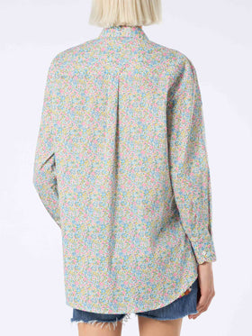 Woman cotton shirt Brigitte with Emma & Georgina print | MADE WITH LIBERTY FABRIC - MC2 Saint Barth