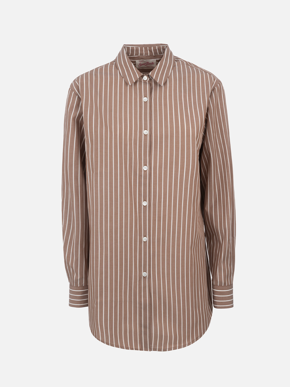 Woman cotton shirt Brigitte with striped print