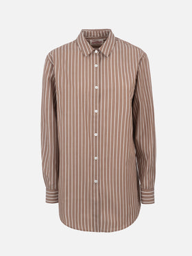 Woman cotton shirt Brigitte with striped print