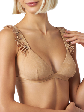 Fringed triangle suede effect - MC2 Saint Barth
