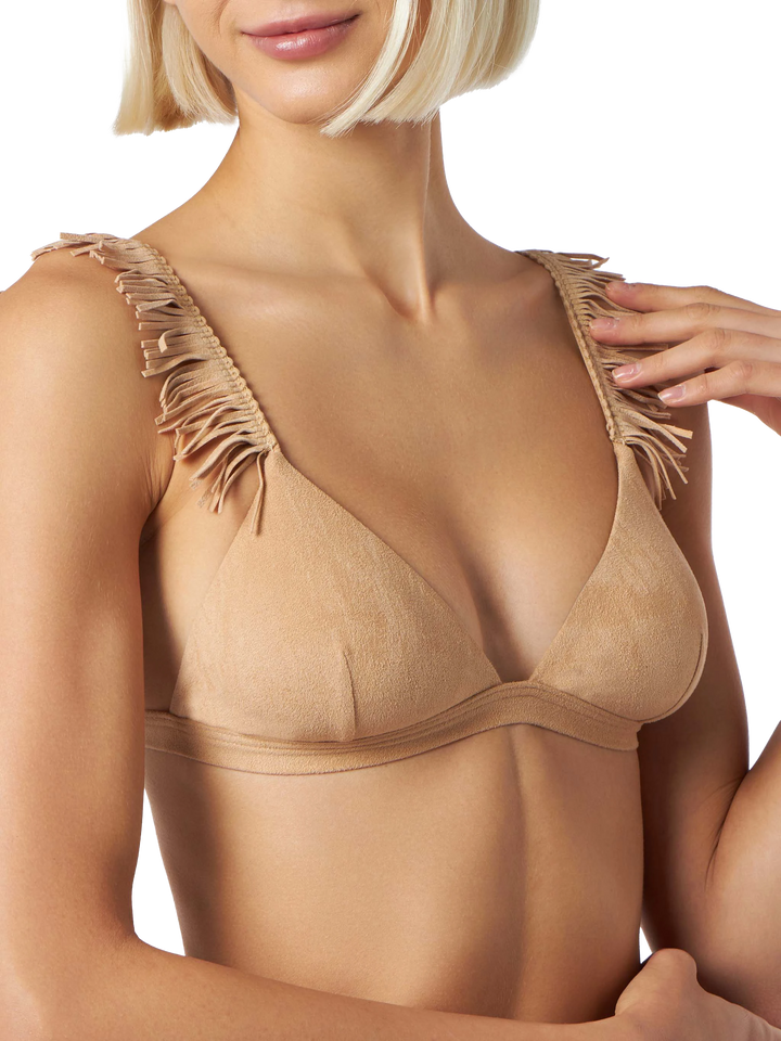 Fringed triangle suede effect - MC2 Saint Barth